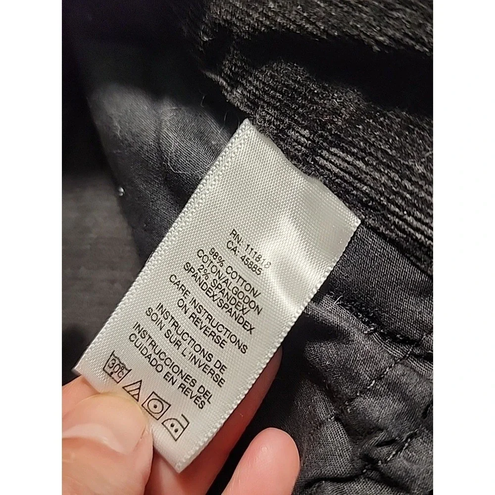 Michael Kors Corduroy Pants Women Sz 8 Gray Flare Leg Boho Retro Fall Stretch